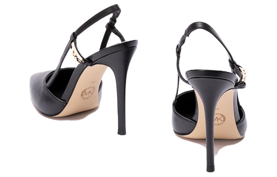 (W) MICHAEL KORS Leather Pointed Toe Stiletto 'Black' 圖 6
