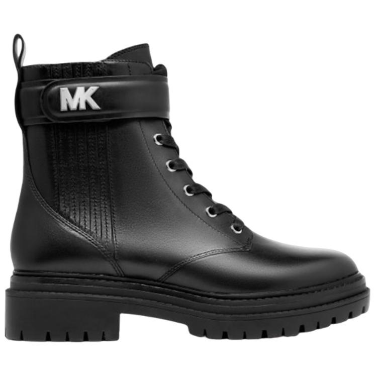 Order (Women) MICHAEL KORS Leather Round-Toe Lace-Up Ankle Boot 'Black' 40F1SRFE6L001