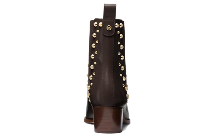 (W) MICHAEL KORS Leather Round Toe Chelsea Boot 'Chocolate' 圖 4