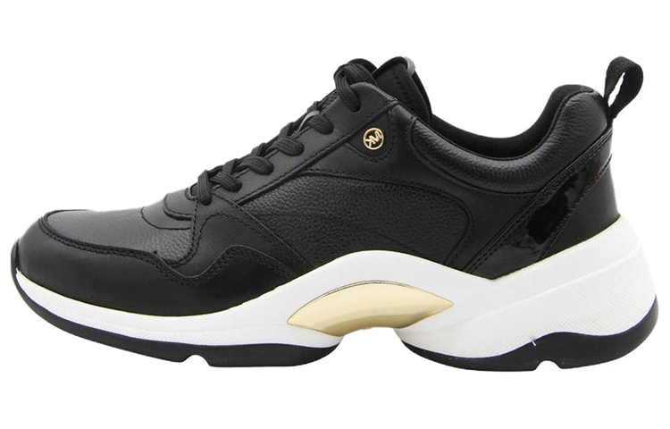 (Women) MICHAEL KORS Leather Round Toe Lace-Up 'Black' 43F3ORFS2L001