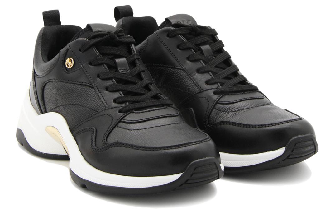 Order (W) MICHAEL KORS Zapatos Negros de Cuero con Cordones y Punta Redonda 43F3ORFS2L001