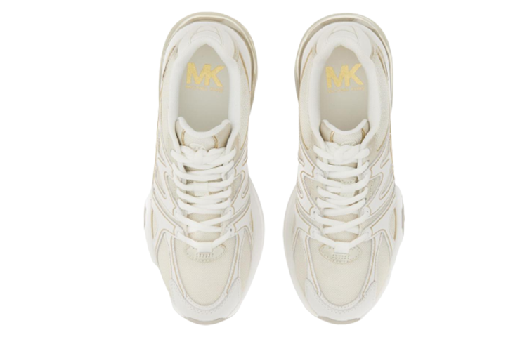 (W) MICHAEL KORS Leather Round Toe Lace-Up Low Top 'White' 圖 4