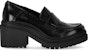 (W) MICHAEL KORS Kasut Loafer Kulit Hujung Bulat 'Hitam' 40F3RCMP1L001
