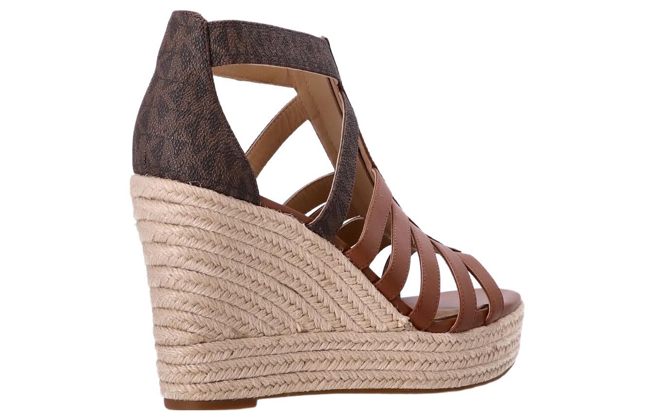 (W) MICHAEL KORS Leather Round Toe Zip 'Fashion Slide Brown' 圖 3