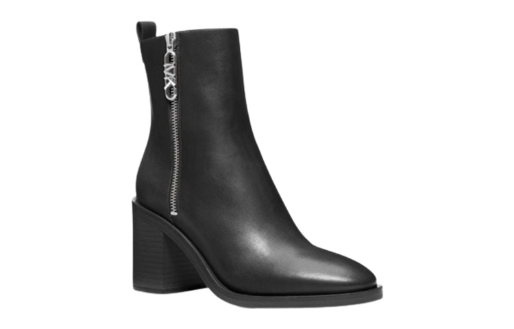 Lookbook (W) Bottes Cheville Cuir Noir à Bout Rond Zip Michael Kors 40F3RGME7L001