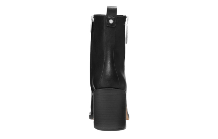 Shop (W) Bottes Cheville Cuir Noir à Bout Rond Zip Michael Kors 40F3RGME7L001