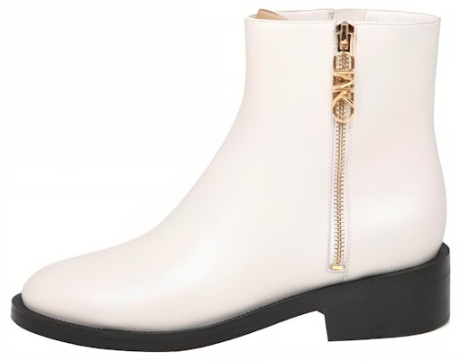 (Women) MICHAEL KORS Leather Round Toe Zip Short Boots 'White' 40F3RGME5L289 Buy (Women) MICHAEL KORS Leather Round Toe Zip Short Boots 'White' 40F3RGME5L289