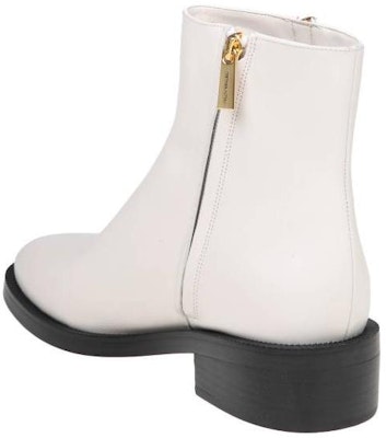 (Women) MICHAEL KORS Leather Round Toe Zip Short Boots 'White' 40F3RGME5L289 Lookbook (Women) MICHAEL KORS Leather Round Toe Zip Short Boots 'White' 40F3RGME5L289