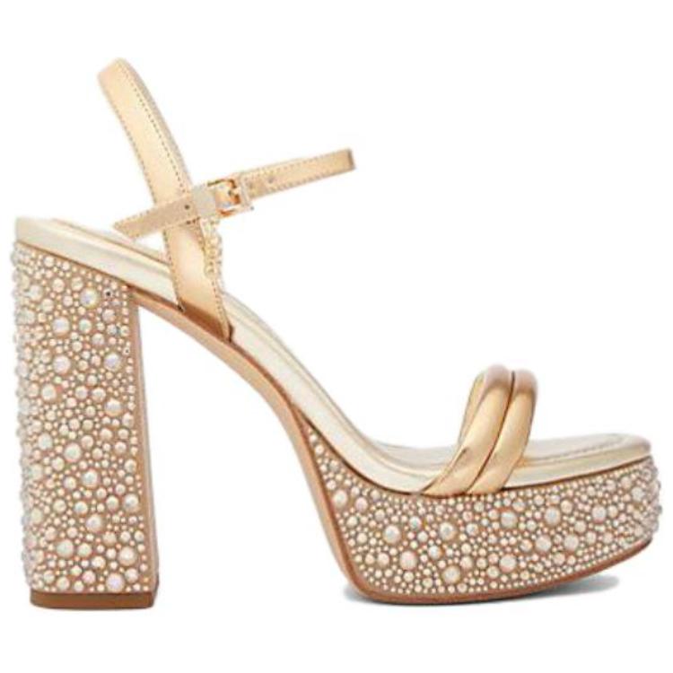 (W) MICHAEL KORS Leather Sandal 'Gold' 圖 2