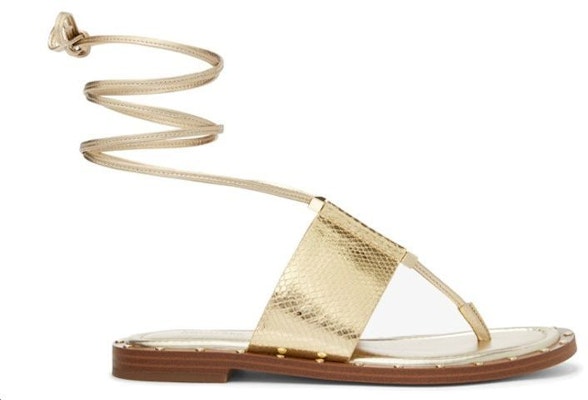 (W) MICHAEL KORS Sandal Kulit 'Metallic Gold Snake Print' 40S3JGFS3M0705 Order (W) MICHAEL KORS Sandal Kulit 'Metallic Gold Snake Print' 40S3JGFS3M0705