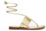 Order (Women) MICHAEL KORS Leather Sandal 'Metallic Gold Snake Print' 40S3JGFS3M0705