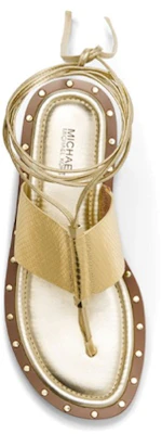 (Women) MICHAEL KORS Leather Sandal 'Metallic Gold Snake Print' 40S3JGFS3M0705 Shop (Women) MICHAEL KORS Leather Sandal 'Metallic Gold Snake Print' 40S3JGFS3M0705