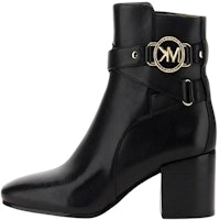 (Women) MICHAEL KORS Leather Short Boot 'Fashion Chunky Heel Black' 40F2ROME7L001 (Women) MICHAEL KORS Leather Short Boot 'Fashion Chunky Heel Black' 40F2ROME7L001