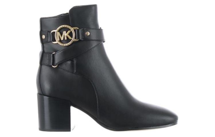 Order (Women) MICHAEL KORS Leather Short Boot 'Fashion Chunky Heel Black' 40F2ROME7L001