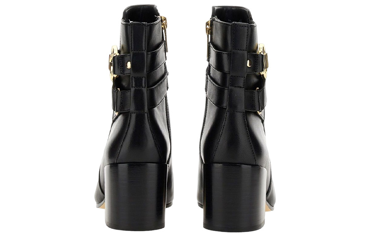Purchase (Women) MICHAEL KORS Leather Short Boot 'Fashion Chunky Heel Black' 40F2ROME7L001
