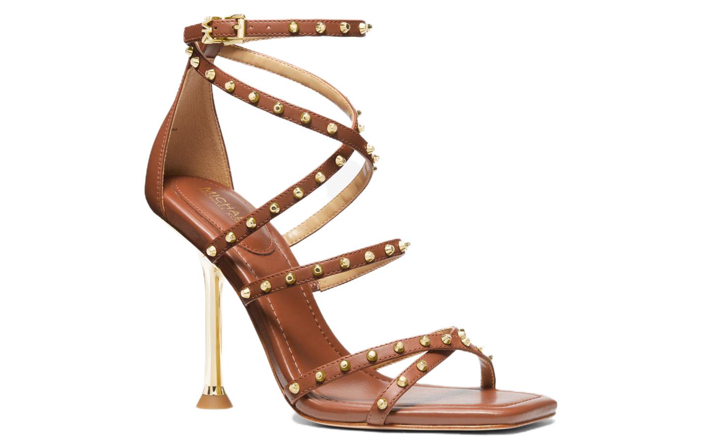(W) MICHAEL KORS Leather Simple CMFT Slide Sandals 'Brown' 圖 3