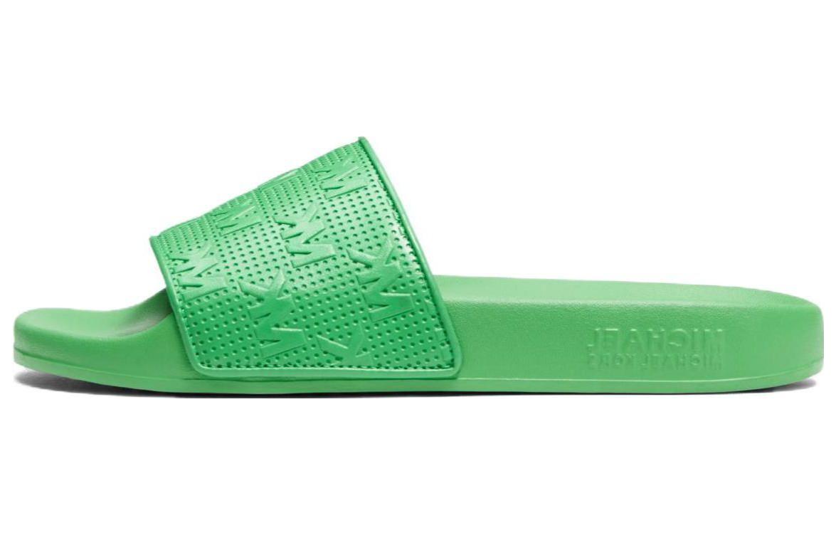 (W) MICHAEL KORS Leather Slide 'Green CMFT'