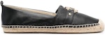 (W) MICHAEL KORS Kulit Slip-On 'Fisherman Hitam' 40S3ROFP2L001
