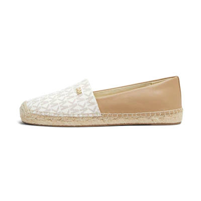 (W) MICHAEL KORS Leather Slip-On Flat 'Camel White'