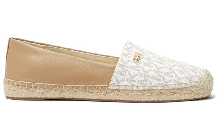 Order (W) マイケルコース レザー スリッポン フラット (キャメルホワイト) 40S2KNFP2B222