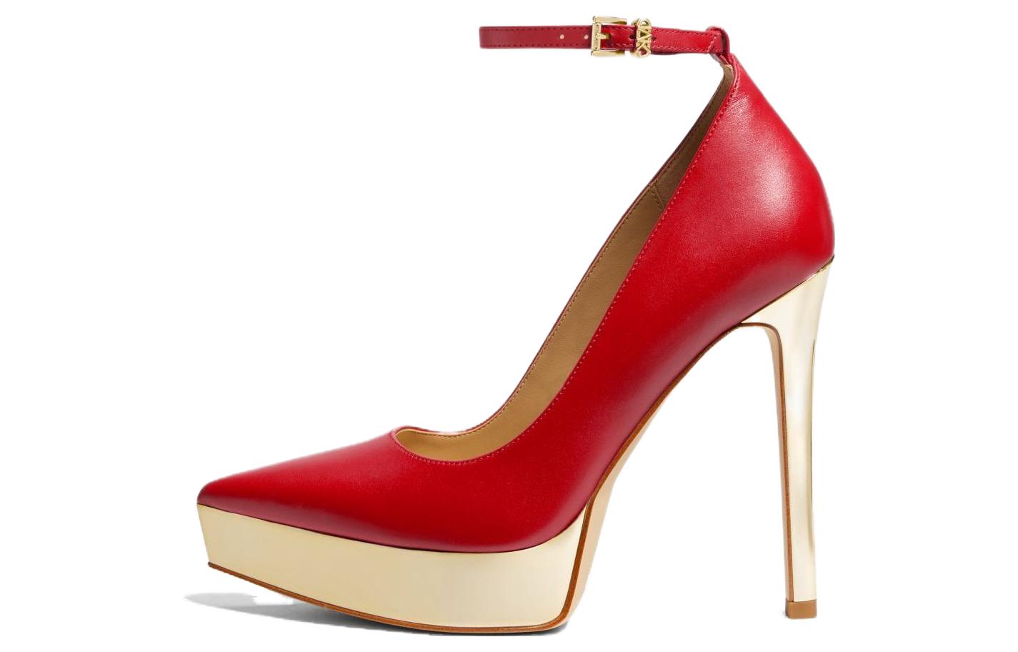(Women) MICHAEL KORS Leather Stiletto 'Simple Elegance - Red' 40H3XEHP2L0618