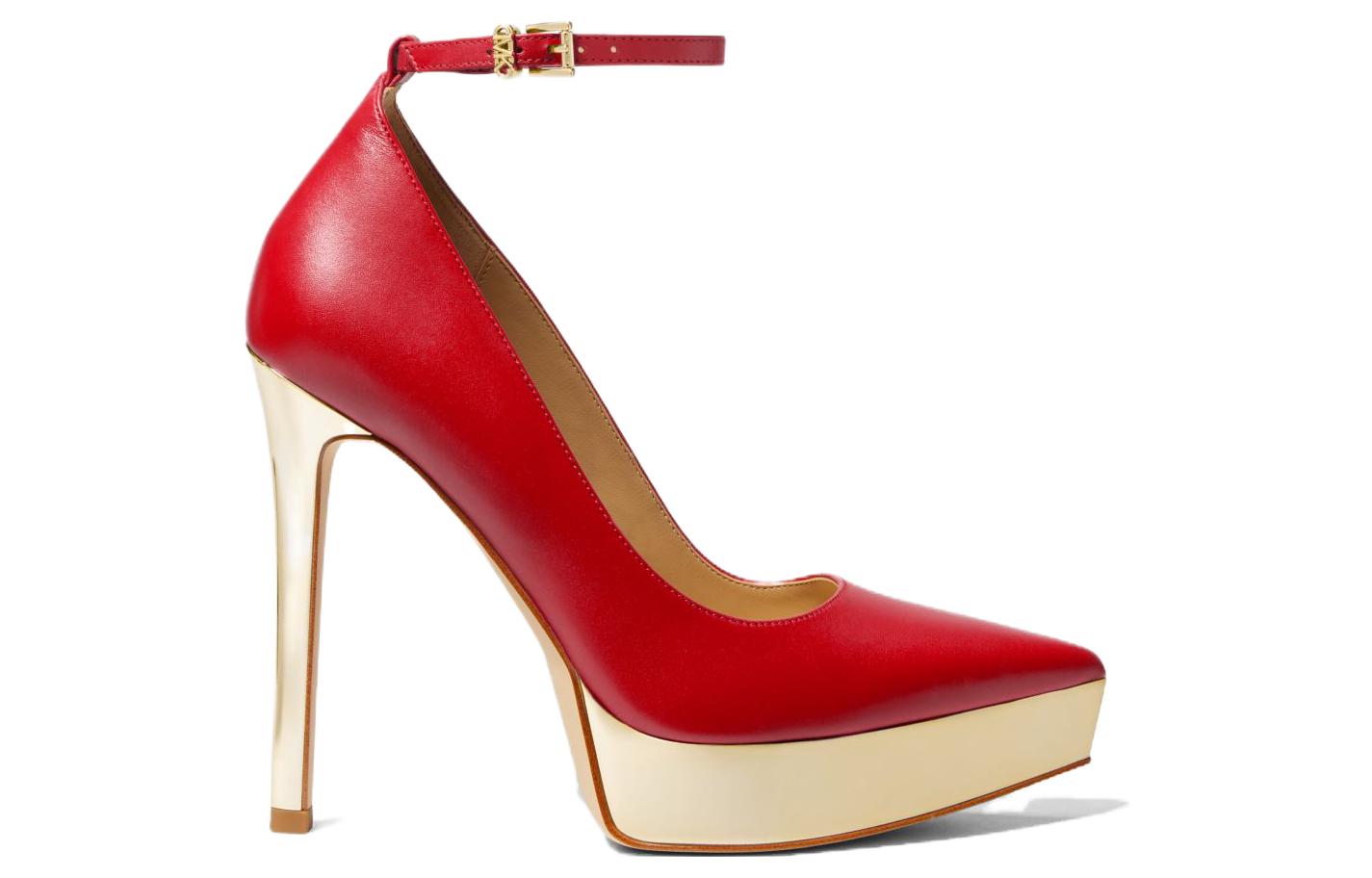 Order (W) MICHAEL KORS Kulit Stiletto 'Simplicity Elegan - Merah' 40H3XEHP2L0618