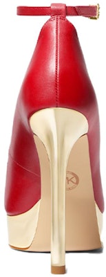 MICHAEL KORS 皮革簡約優雅細跟高跟鞋 12.7cm 女款 紅色 Shop MICHAEL KORS 皮革簡約優雅細跟高跟鞋 12.7cm 女款 紅色
