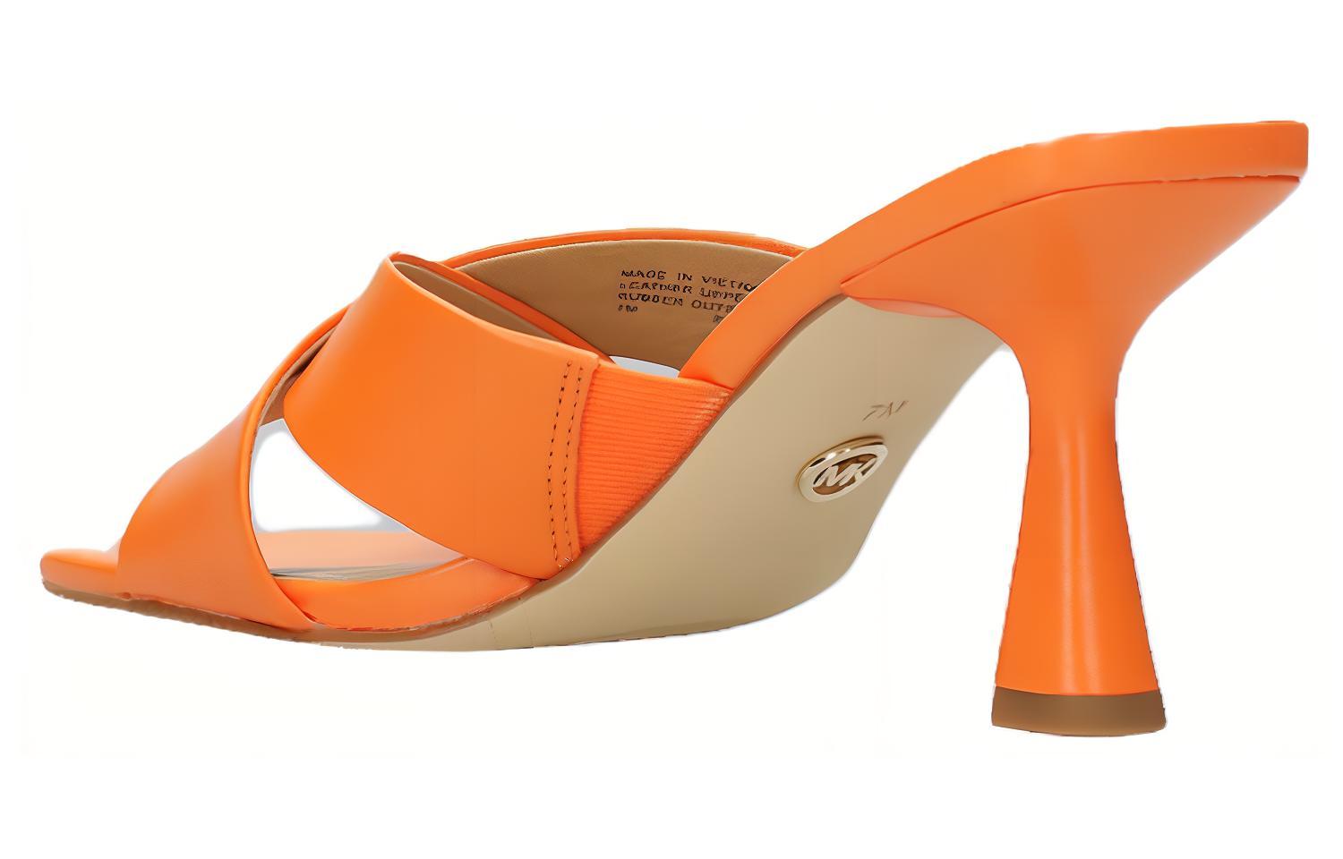 Shop (W) MICHAEL KORS Sandalias de Tacón de Cuero 'Moda Naranja' 40S3CLMS1L31842APRICOT