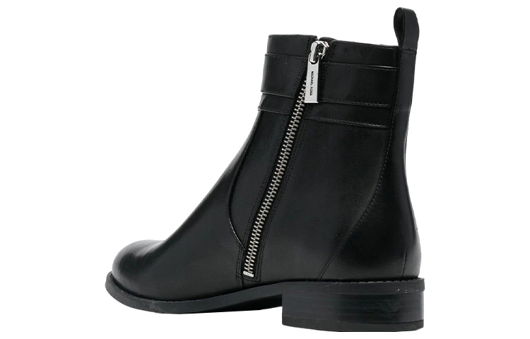 (W) MICHAEL KORS Leather Zip Ankle Boots 'Black' 圖 4