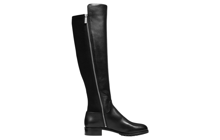 Order (W) MICHAEL KORS Lederblockabsatz-Stiefel mit Reißverschluss ''Schwarz''. 40F9BNFB6L001
