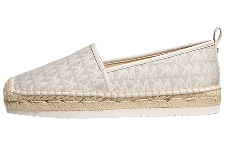 (W) MICHAEL KORS Lenny Logo Jacquard Flat 'Beige'
