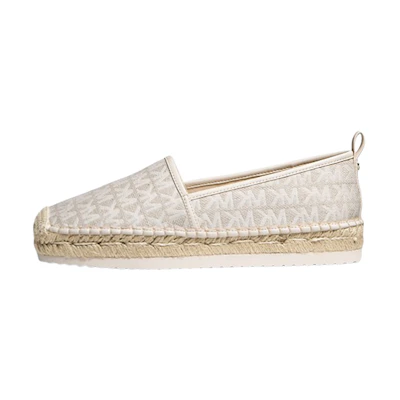 (W) MICHAEL KORS Lenny Logo Jacquard Flat 'Beige'