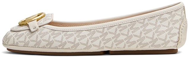 (Women) MICHAEL KORS Lillie 'Logo Beige Flats' 40R9LIFP3B150 (Women) MICHAEL KORS Lillie 'Logo Beige Flats' 40R9LIFP3B150