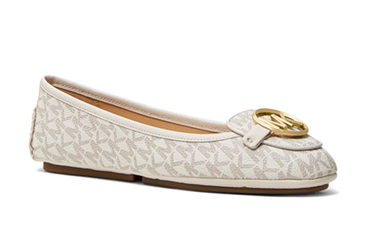 Lookbook (W) MICHAEL KORS Lillie 'Logo Beige Flats' Kasual Bej Wanita 40R9LIFP3B150
