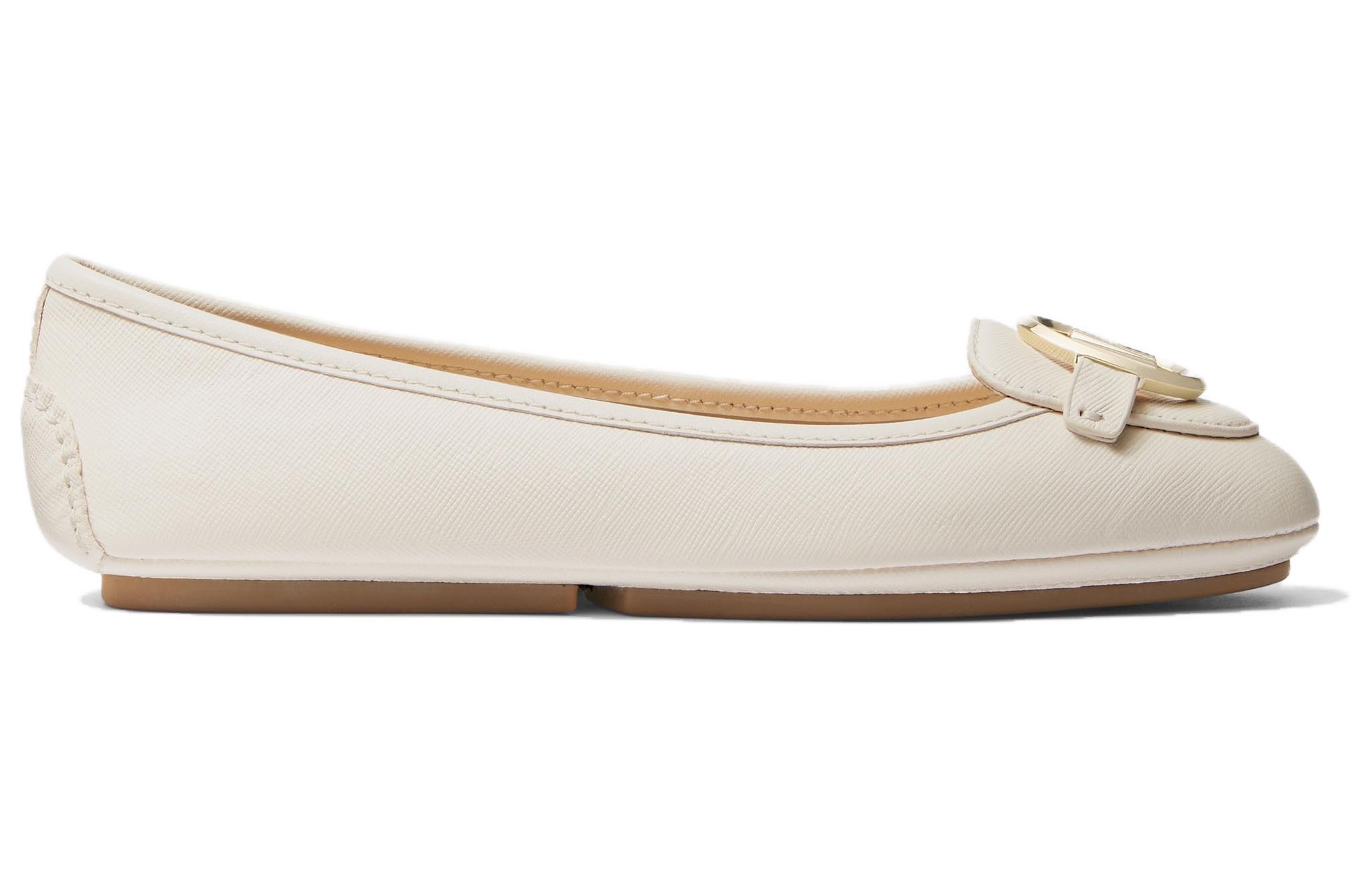 Order (Women) MICHAEL KORS Lillie 'White Leather Ballet Flats' 40R9LIFP1L289