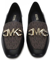 MICHAEL KORS 老花平底樂福鞋 女款 黑棕 Shop MICHAEL KORS 老花平底樂福鞋 女款 黑棕