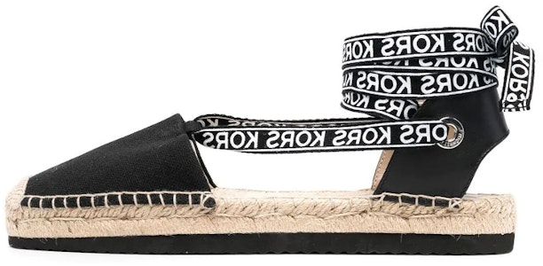 MICHAEL KORS 經典標誌繫帶草編平底鞋 女款 黑色 Buy MICHAEL KORS 經典標誌繫帶草編平底鞋 女款 黑色