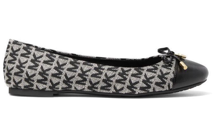 (W) MICHAEL KORS Logo Jacquard Ballet Flats 'Black White' 圖 2