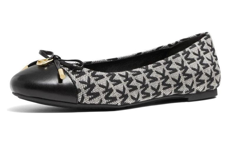 (W) MICHAEL KORS Logo Jacquard Ballet Flats 'Black White' 圖 3