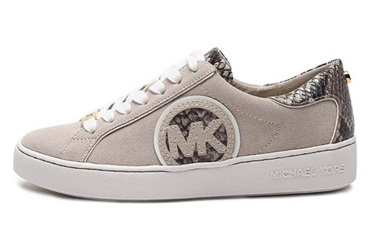 (Women) Michael Kors Low-Top Casual Fashion Sneakers Light Beige 43T1KTFS1S-LIGHT-SAND