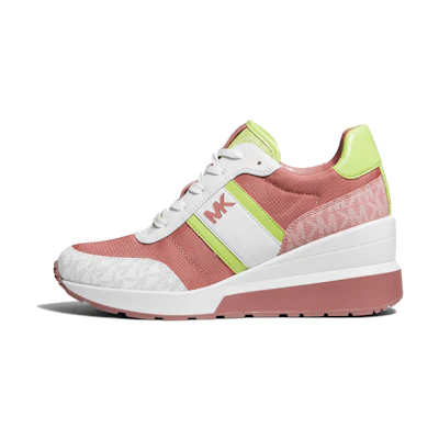 (W) MICHAEL KORS Mabel 'White Pink Canvas Print'