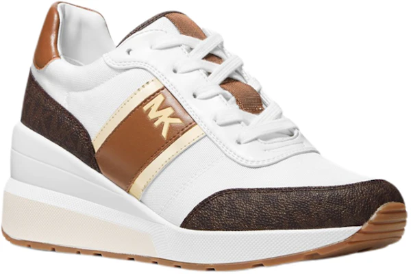 (W) MICHAEL KORS Mabel Kanvas Platform Kasut 'Putih Coklat' 43F1MBFSCB Order (W) MICHAEL KORS Mabel Kanvas Platform Kasut 'Putih Coklat' 43F1MBFSCB