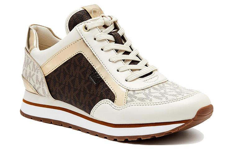 (W) MICHAEL KORS Maddy Trainer 'White Brown Gold' 圖 2