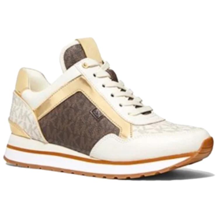 (W) MICHAEL KORS Maddy Trainer 'White Brown Gold' 圖 4