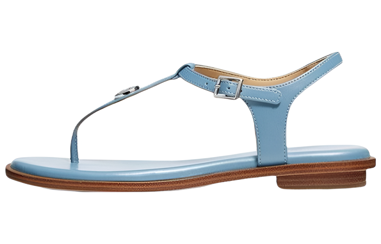(W) MICHAEL KORS Mallory T-Strap Sandal 'Blue Leather'