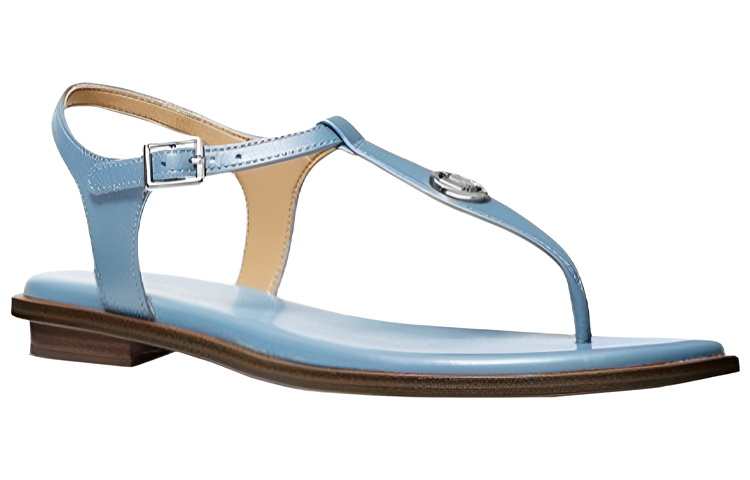 (W) MICHAEL KORS Mallory T-Strap Sandal 'Blue Leather' 圖 2
