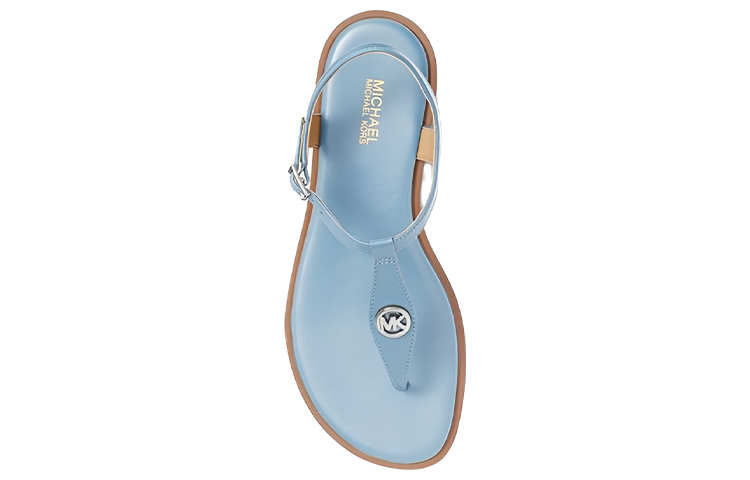 (W) MICHAEL KORS Mallory T-Strap Sandal 'Blue Leather' 圖 3