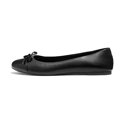 (W) MICHAEL KORS Melody Ballet Flat 'Black Leather'