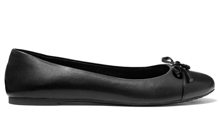 (W) MICHAEL KORS Melody Ballet Flat 'Black Leather' 圖 2