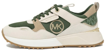 (Women) MICHAEL KORS Mesh Platform Lace-Up Low-top 'Dark Green and Cream' 43F3THFS1D-AMZN-GRN-MLT (Women) MICHAEL KORS Mesh Platform Lace-Up Low-top 'Dark Green and Cream' 43F3THFS1D-AMZN-GRN-MLT